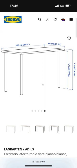 Mesa escritorio IKEA LAGKAPTEN  + Silla