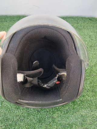 Casco MT Azul con Visera Transparente