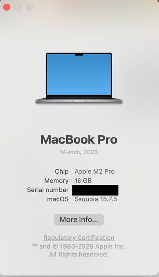 MacBook Pro 14 M2 Pro 16GB RAM 512GB SSD