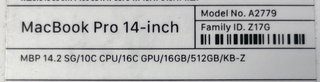 MacBook Pro 14 M2 Pro 16GB RAM 512GB SSD