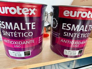 (2) 4L Esmalte Sintético Negro Brillante Eurotex