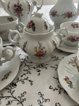Juego de café Limoges vintage porcelana