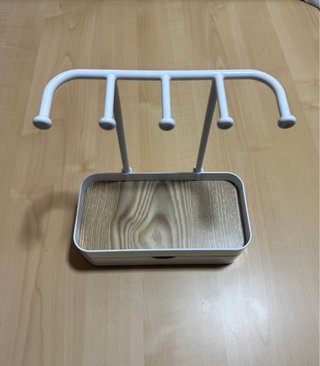 Joyero organizador blanco y madera