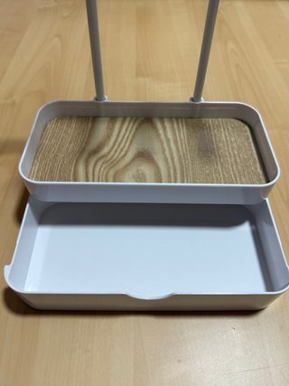Joyero organizador blanco y madera