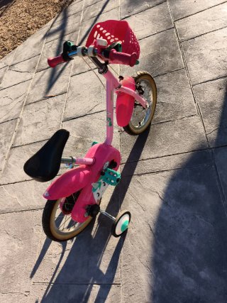 Bicicleta niña Btwin 14 con cesta