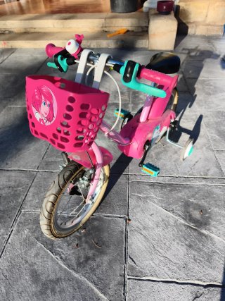 Bicicleta niña Btwin 14 con cesta