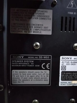 Sony Subwoofer SUB-SA-WMS5