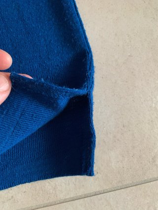 Maglia donna misto lana blu