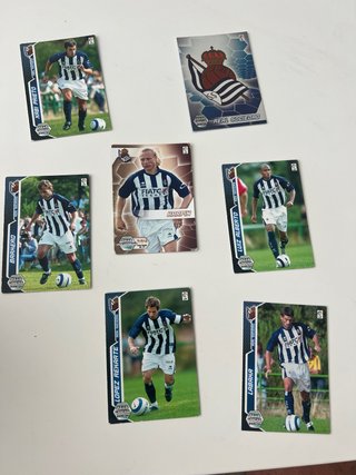 Lote 6 cartas fútbol Megacrack 05/06 Real Sociedad