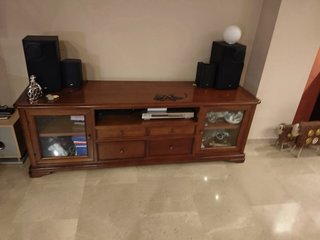 Mesa de comedor ovalada y 4 sillas
