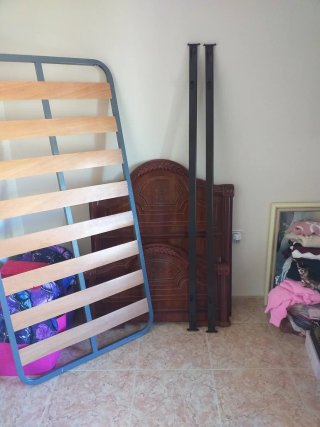 Cama Madera Maciza Nogal