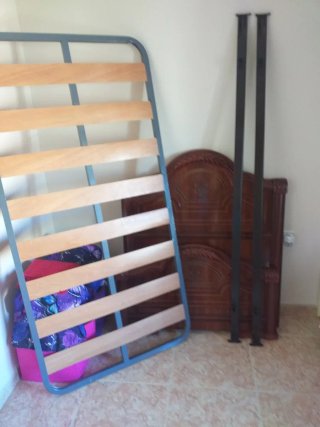 Cama Madera Maciza Nogal