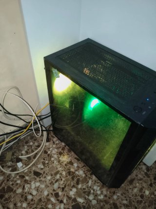 PC Gaming Negro con luces led
