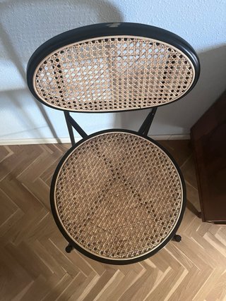 4 Taburetes Thonet Ratán y Metal