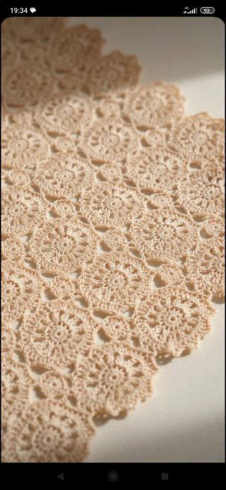 Coperta matrimoniale fatta a mano beige