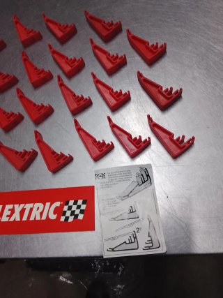 23 Cuñas Peralte Scalextric Pista Negra