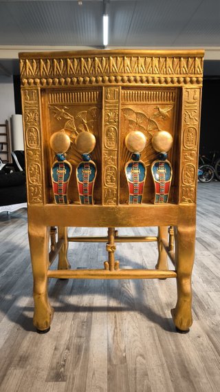 Trono Egipcio Tamaño Real Dorado