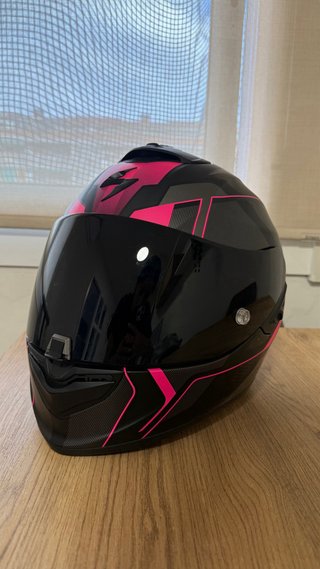 Casco Scorpion Exo-1400 Evo II Air Negro/Rosa