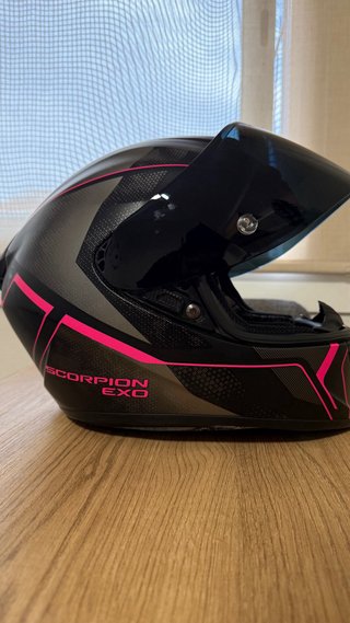 Casco Scorpion Exo-1400 Evo II Air Negro/Rosa