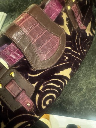 Borsa Etro in Velluto e Pelle Viola