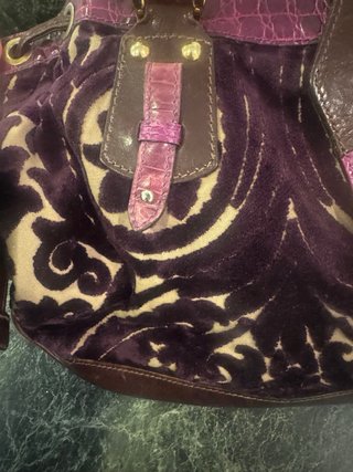 Borsa Etro in Velluto e Pelle Viola