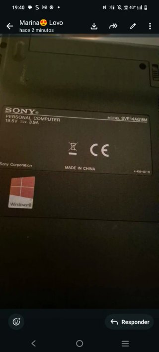 Portátil Sony Vaio Beige