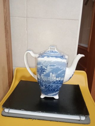 Tetera Johnson Brothers porcelana azul