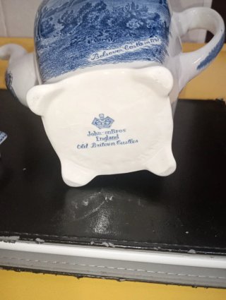 Tetera Johnson Brothers porcelana azul
