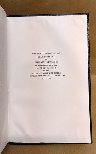 Friedrich Nietzsche Obras Completas, vol. III