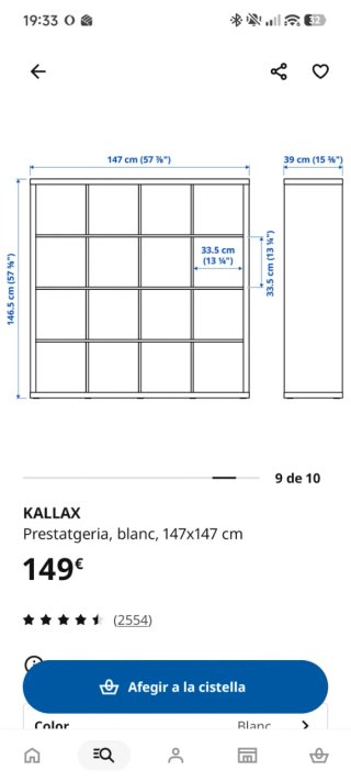 Conjunto 2 Estanterías KALLAX IKEA