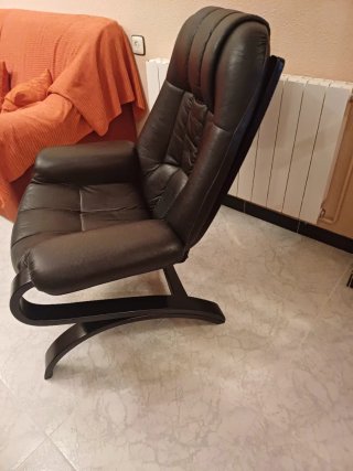 2 Sillones Polipiel Negra Como Nuevos 70 € cada un
