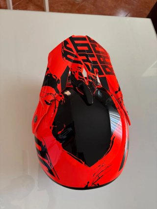 Casco de Cross Naranja y Negro