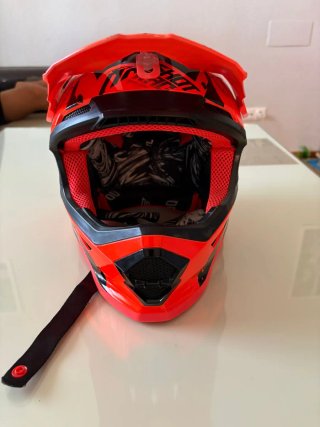 Casco de Cross Naranja y Negro