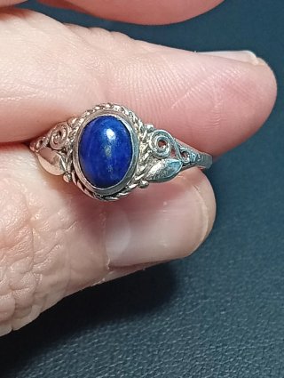Anillo Plata Ley Lapizlazuli