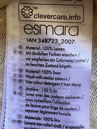 Top lino Esmara beige tirantes botones