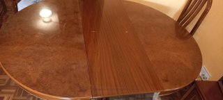 Mesa de comedor extensible de madera