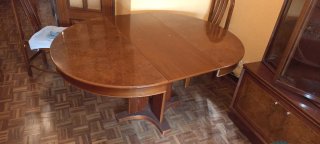 Mesa de comedor extensible de madera
