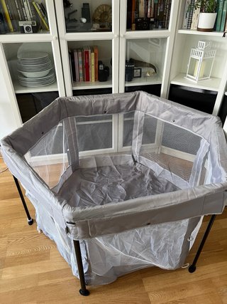 Parque infantil plegable gris