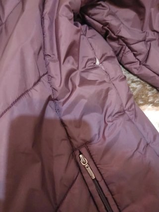 Abrigo L 40 Lila Plumón Anorak Chaqueta acolchada