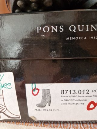 Botas tacón Pons Quintana Talla 36