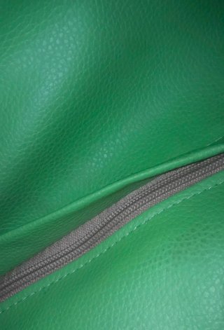 Puff pera XL verde polipiel