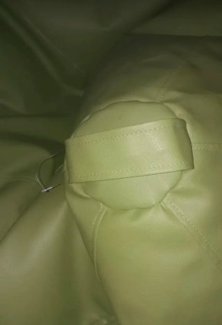 Puff pera XL verde polipiel