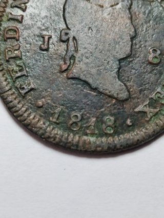 Moneda Fernando VII 1818  y 1825  de 8 maravedíes