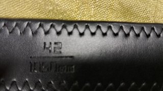 Cinturone in pelle nero taglia 42 da uomo