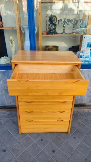 Cómoda de madera 6 cajones madera pino 640513971
