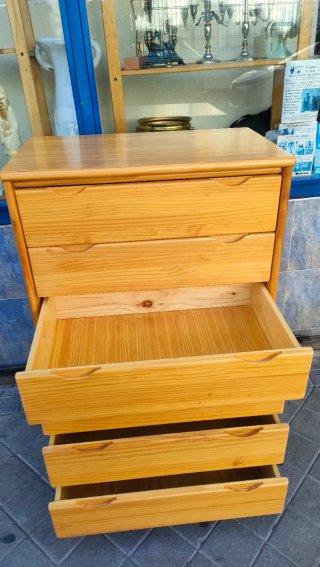 Cómoda de madera 6 cajones madera pino 640513971
