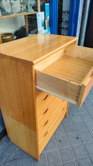 Cómoda de madera 6 cajones madera pino 640513971