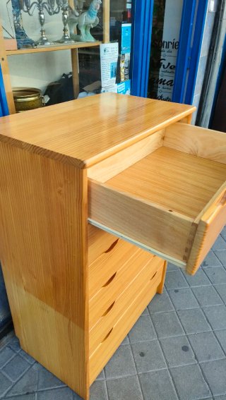 Cómoda de madera 6 cajones madera pino 640513971