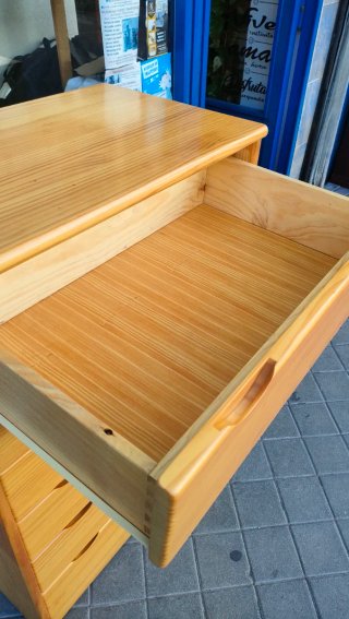 Cómoda de madera 6 cajones madera pino 640513971
