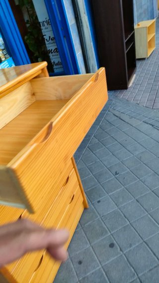 Cómoda de madera 6 cajones madera pino 640513971